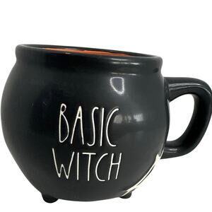 Rae Dunn BASIC WITCH Cauldron coffee mug Halloween cup Artisan Collection. NWT